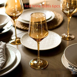 Elevate Your Drinking Experience with Our Rainbow Electroplated Crystal Glass Goblet