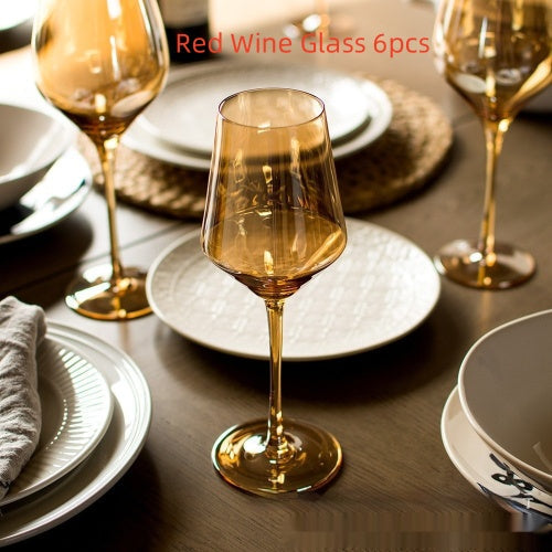 Elevate Your Drinking Experience with Our Rainbow Electroplated Crystal Glass Goblet
